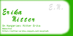 erika mitter business card